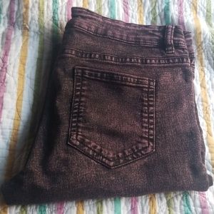 H&M pink acid wash jeans